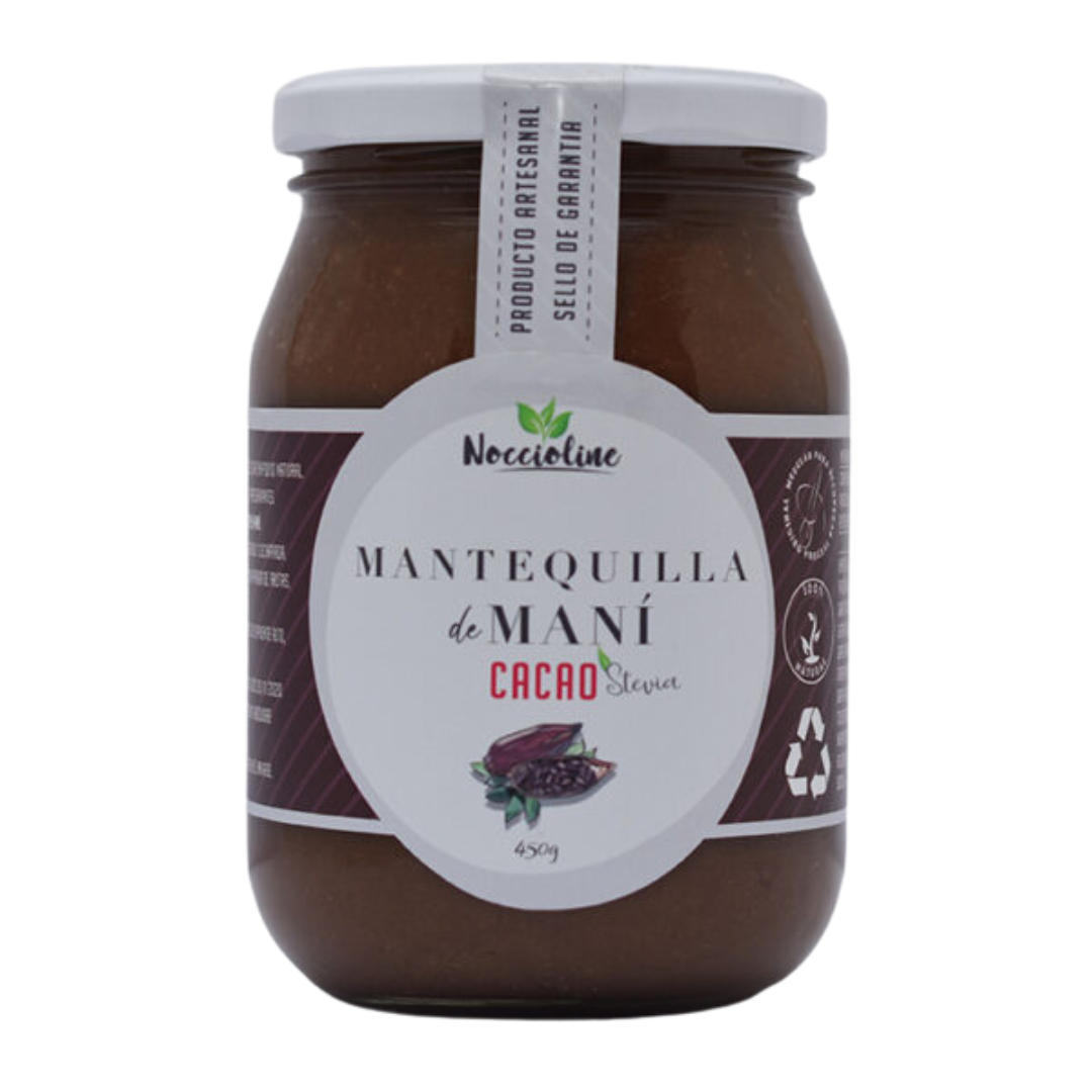 Mantequilla de Maní Cacao Stevia 450g