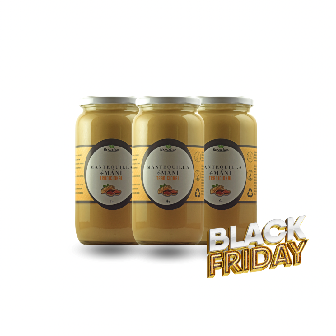 PACK BLACK FRIDAY TRADICIONAL 3 KILOS MANTEQUILLA DE MANI