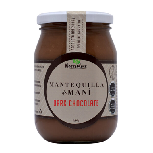 Mantequilla de Maní Dark Chocolate 56% Cacao Sin Azúcar 450g